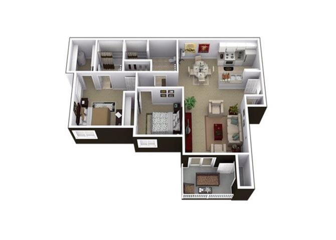 2 bedroom 2 bathroom at Mirabella Heights Apartments in Albuquerque, NM